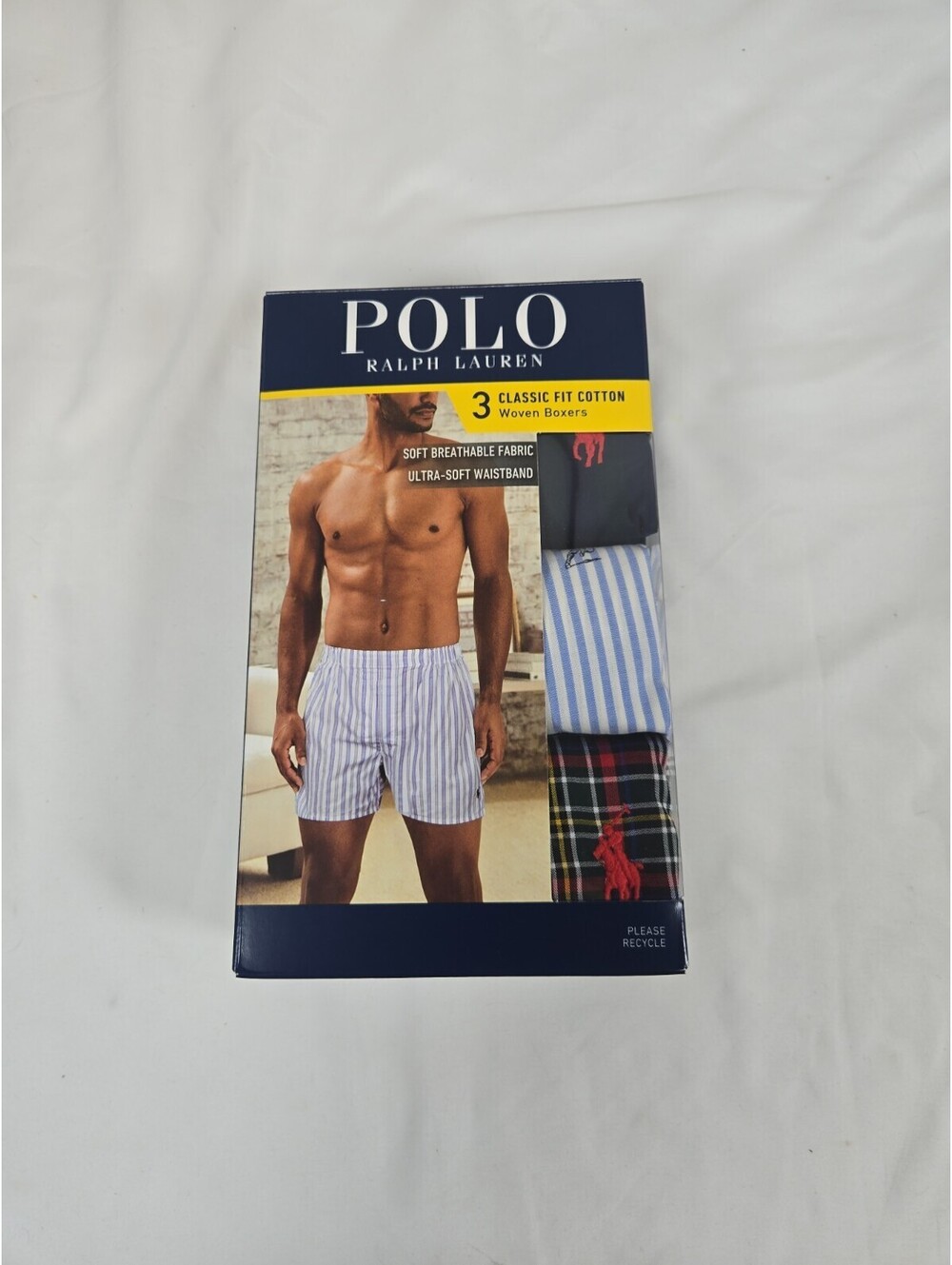Polo Ralph Lauren Men's XL Woven Boxer Shorts 3 Pack Classic Fit NWT